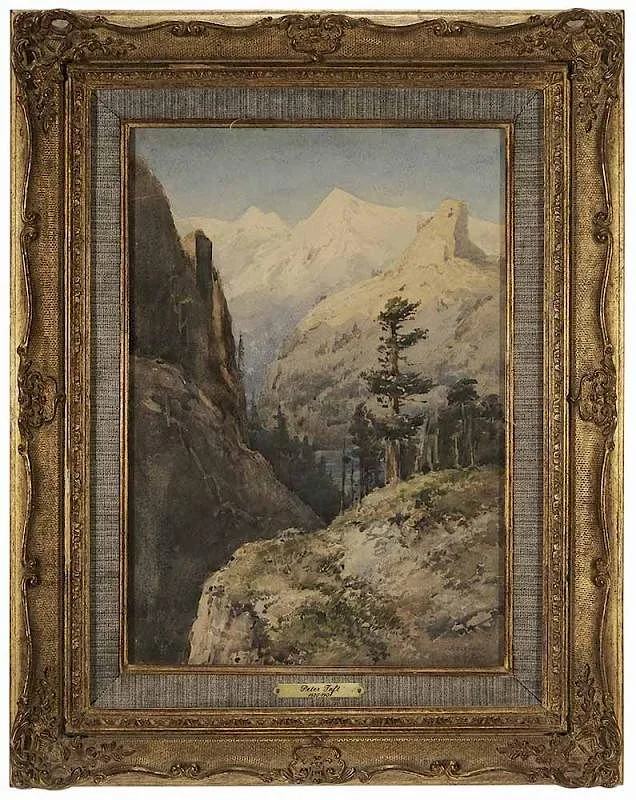 Peter Peterson Tofft, Mountain Lake, possibly Montana, watercolor on paper
