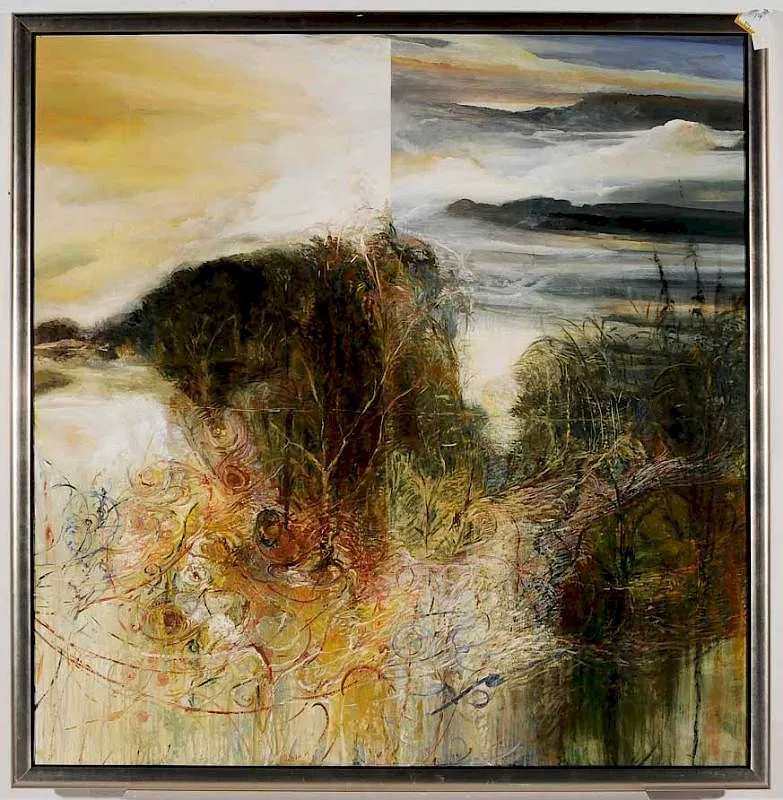 Corrine Colarusso, Swamp Luster Swoon, acrylic on canvas