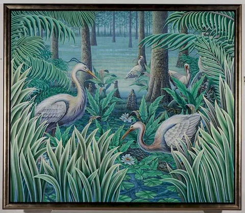 Daniel Meyer, Electric Everglades, 1998, acrylic on canvas