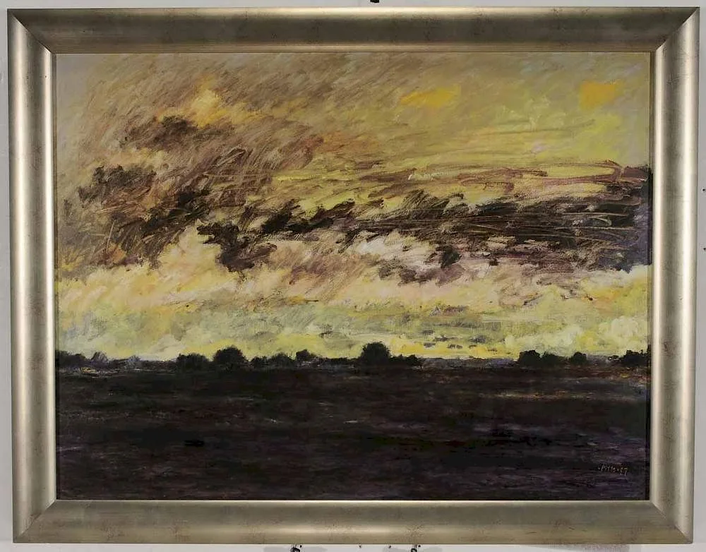 Joseph Pitts, Landscape, oil on panel