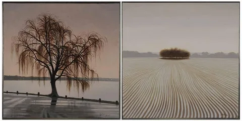 Kendall Stallings, Three landscapes, each signed lower right "Stallings, oil on canvas