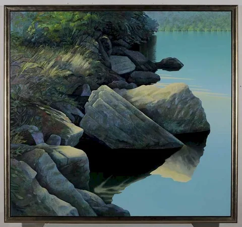 Edward Kellogg, Rocky Shore, 1987, oil on canvas