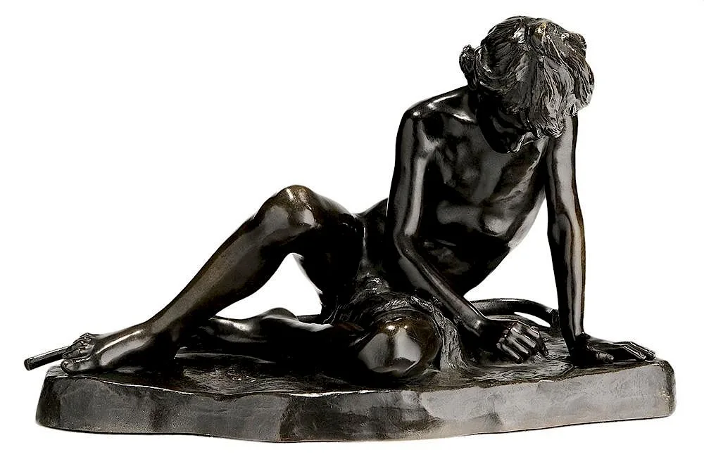 Kate Lizard, Young Shepherd, patinated bronze