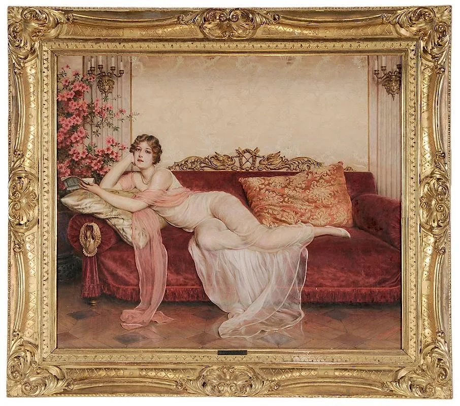 Reflections by Frédéric Soulacroix, oil on canvas, offered Sep 2016