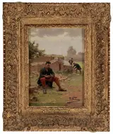 Paul Grolleron, French Soldier Rolling a Cigarette