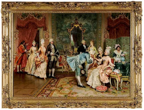 Arturo Ricci, The Reception, oil on canvas