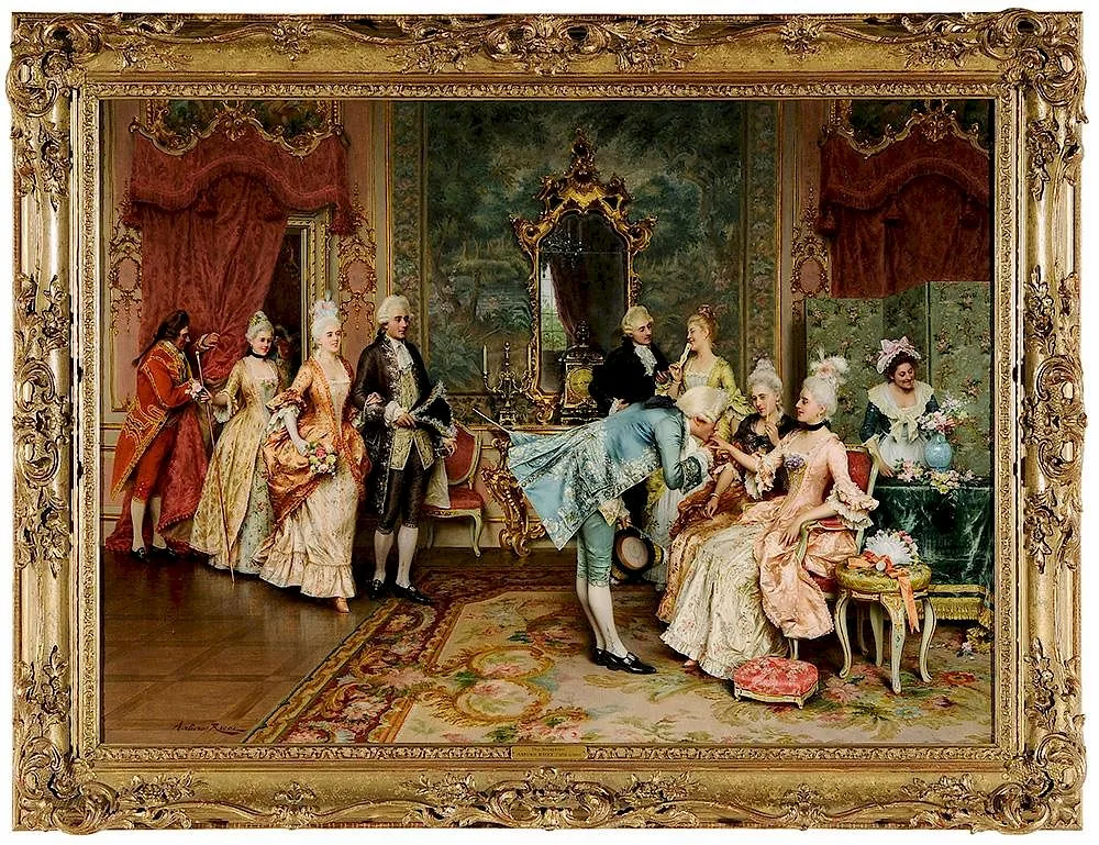 The Reception by Arturo Ricci, oil on canvas, sold Sep 2016