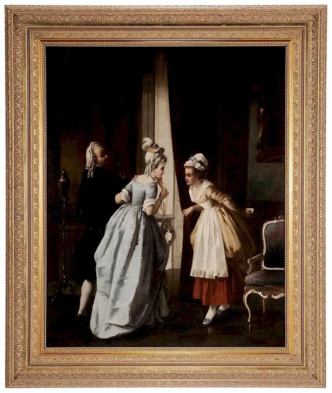 Atillio Simonetti, Gentleman Calling, 1876, oil on canvas