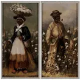 William Aiken Walker, Man and Woman in a Cotton Field, a pair