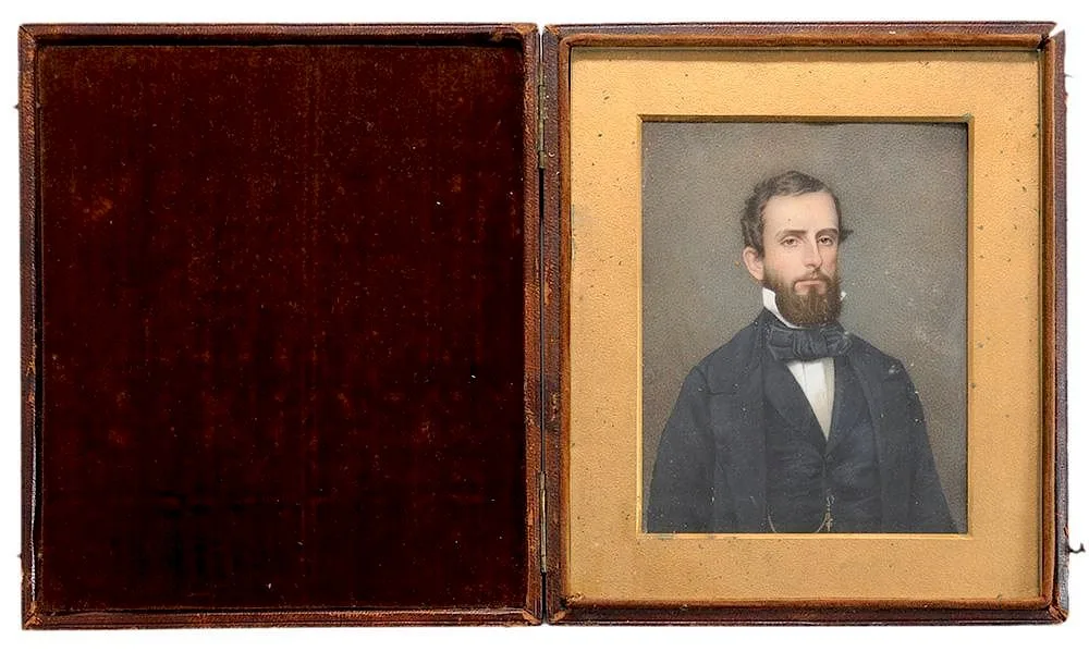 Henry Brintnell Bounetheau, Charles Heyward Manigault (1826-1856) firstborn child of Charles and Elizabeth Heyward Manigault, 1857, watercolor on ivory
