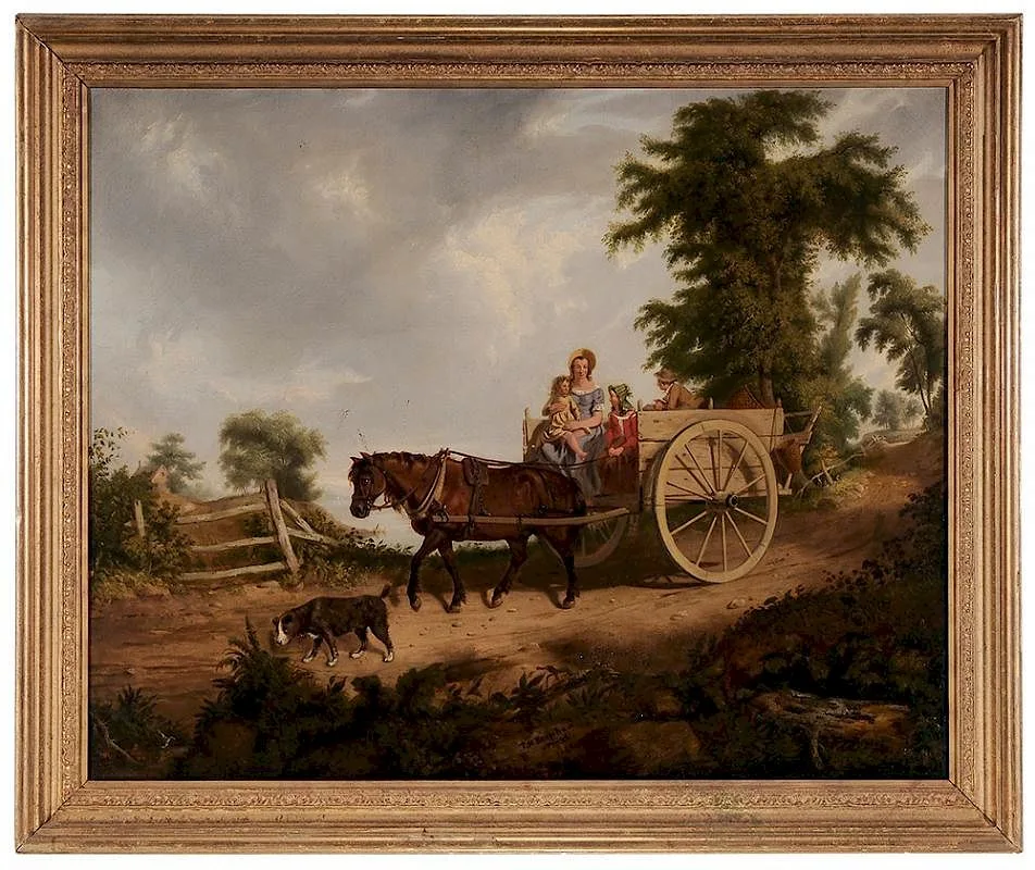 Thomas Mickell Burnham, The Farm Family, 1846, oil on canvas