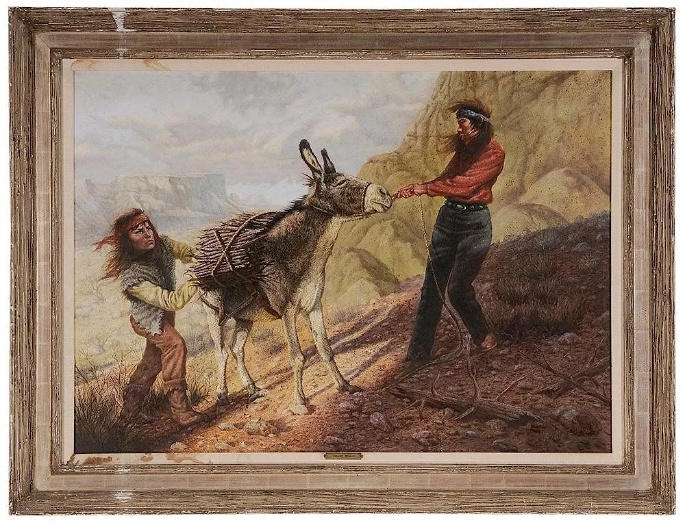 Gregory Perillo, Tug of War (Apache), oil on canvas