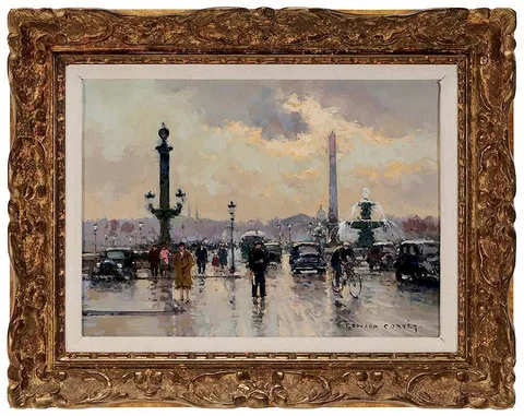 Édouard Cortès, [Place de la Concorde], circa 1940, oil on canvas