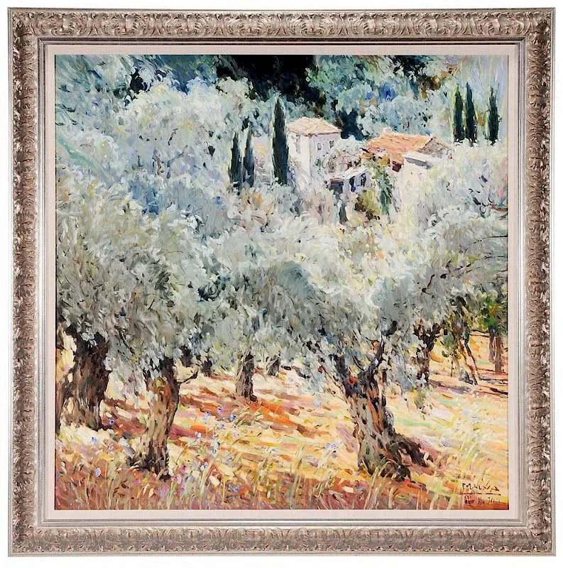 George Malva, Tuscan Landscape, oil on canvas