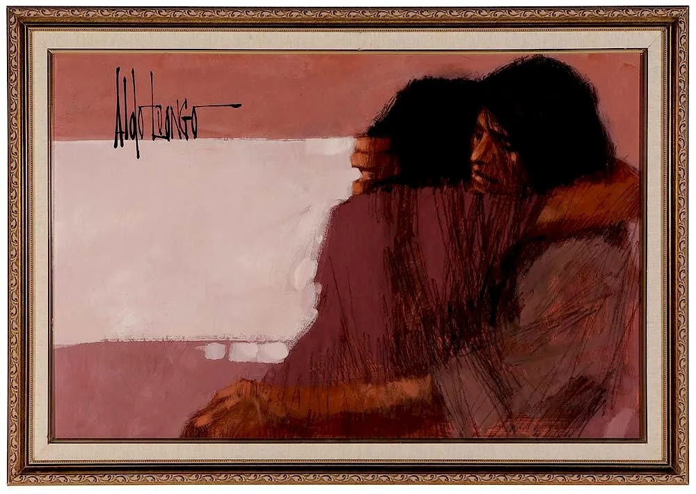Aldo Luongo, More on the Pink Painted Life, circa 1975, oil on card