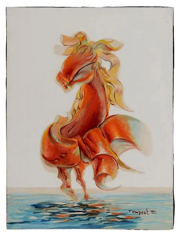 Gerard Francis Tempest, Louis XIV-Horse, 1980, oil on canvas