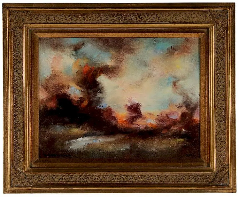 Pilgrim's Progress by Francis Dayrell Kortheuer, 1971, oil on Masonite, sold Jul 2016