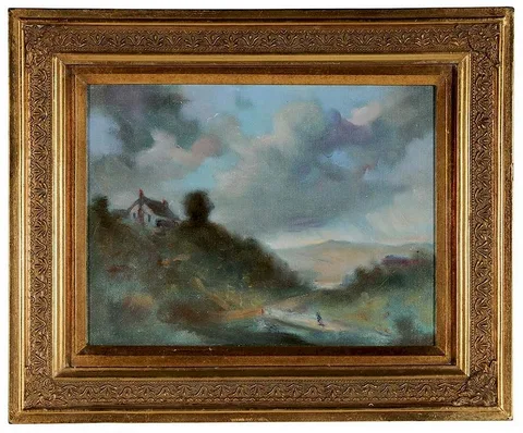 Lonely Road by Francis Dayrell Kortheuer, oil on canvas laid on Masonite, sold Jul 2016