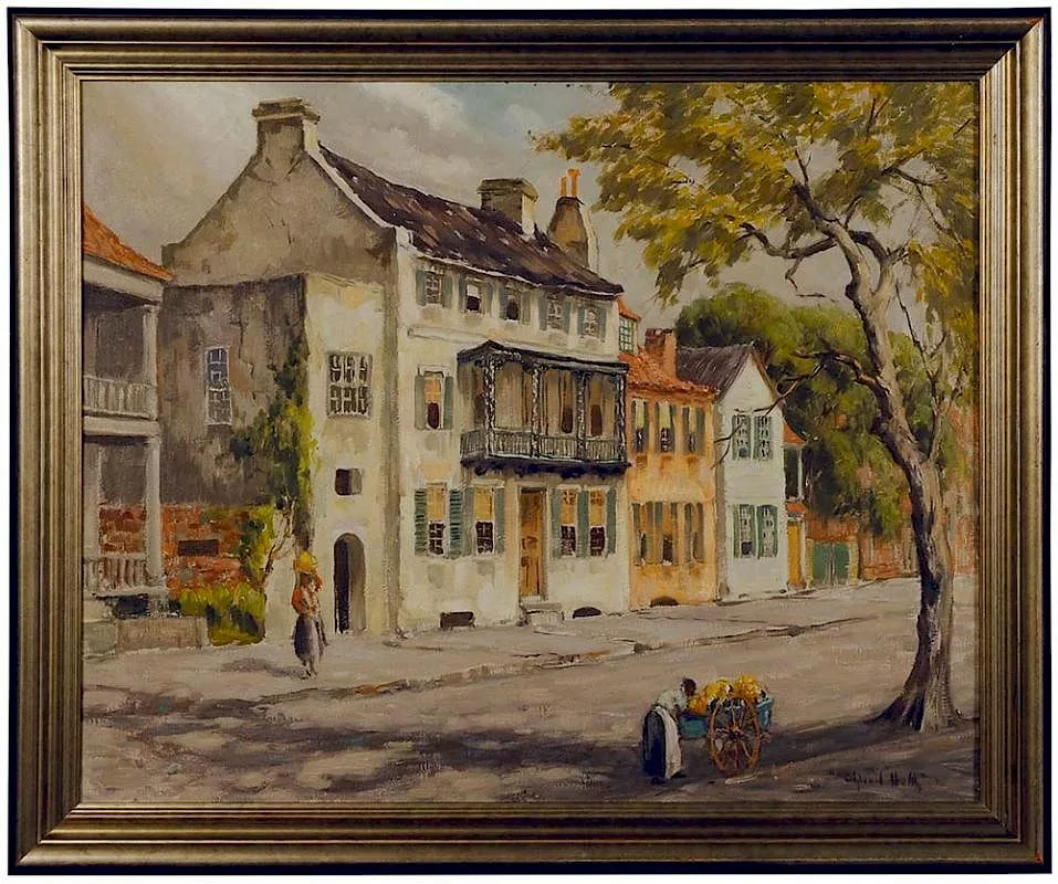 Down Church Street, Charleston by Alfred Heber Hutty, 1951, oil on canvas, sold Jul 2016