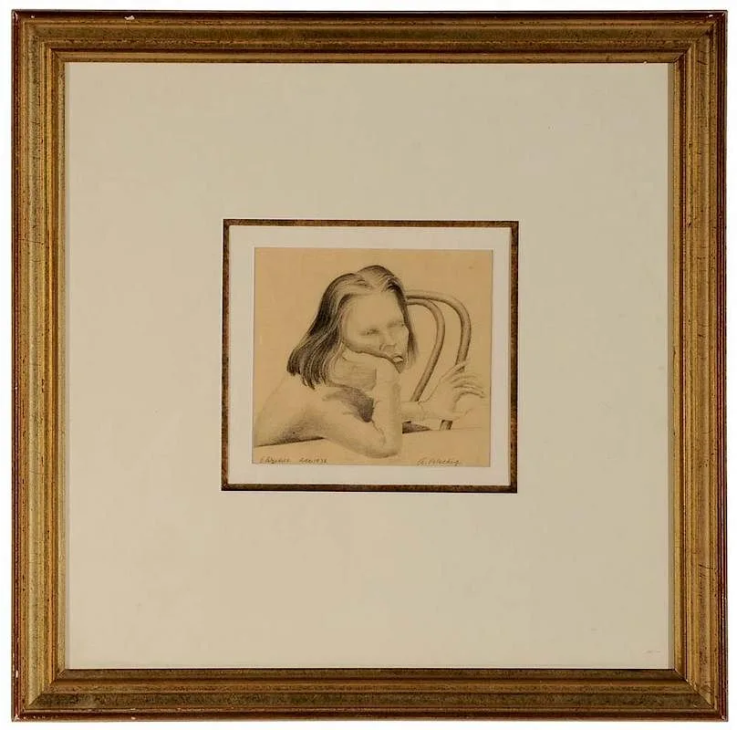 Augusta Denk Oelschig, Elizabeth, December 1938, graphite on vellum