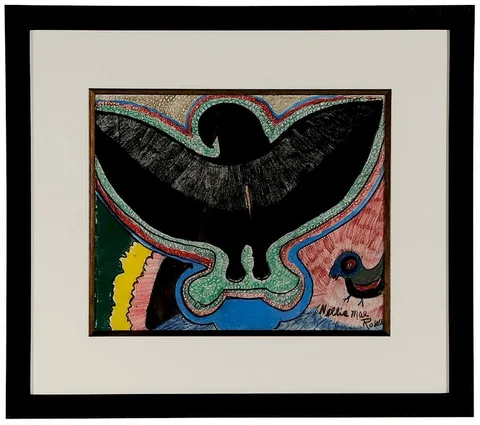 Eagle by Nellie Mae Rowe, crayon on posterboard, sold Jul 2016