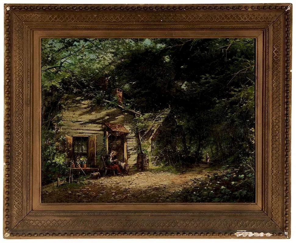William W. Boyle, Cabin in the Woods, oil on canvas