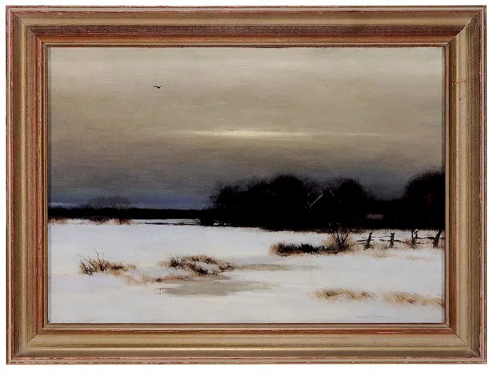 Robert Bruce Crane, Snow-Laden Field, Long Island, oil on canvas