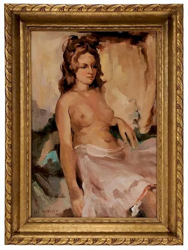 Lee Moffitt, Nude, oil on canvas