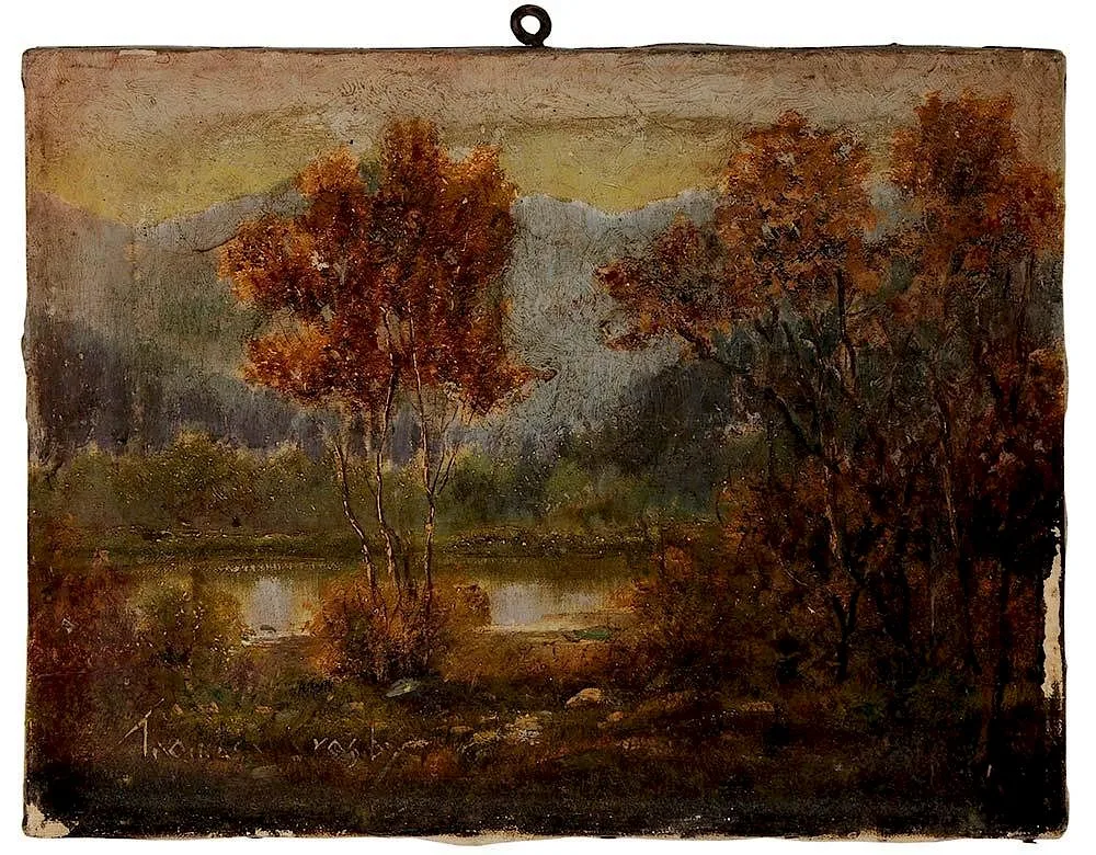 Thomas J. Crosby, Mountain Landscape, possibly North Carolina, oil on canvas