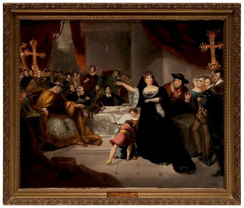 Charles Landseer, Queen Before the Church, oil on canvas