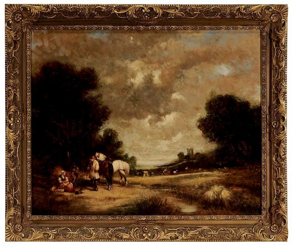 R. Grayson, Harvest Time, oil on canvas