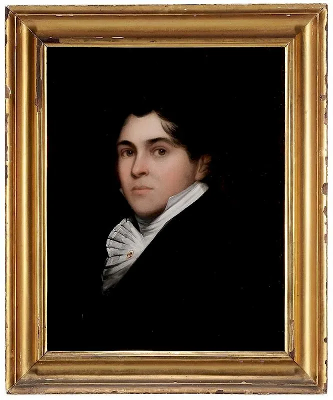 John Ritto Penniman, Portrait of a Gentleman, oil on panel