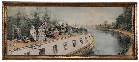 Edward Lamson Henry, Before the Days of Rapid Transit, published by C. Klackner New York, color photogravure on paper
