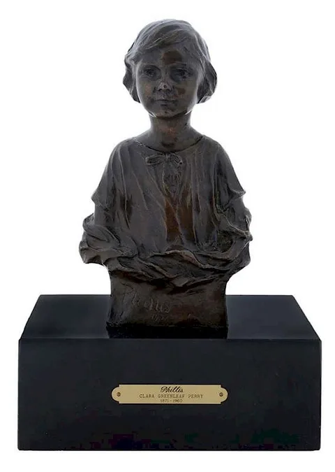 Clara Greenleaf Perry, Phyllis, 1926, patinated bronze on newer black marble base