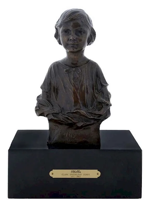 Clara Greenleaf Perry, Phyllis, 1926, patinated bronze on newer black marble base