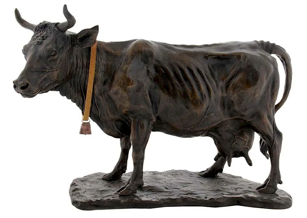 William H. Turner, Udder Neglect, 1991, patinated bronze