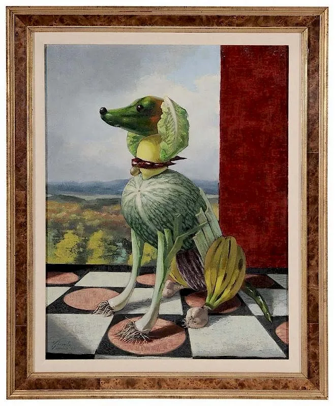 Vincente Viudes, Archimboldo Dog, 1963, oil on canvas