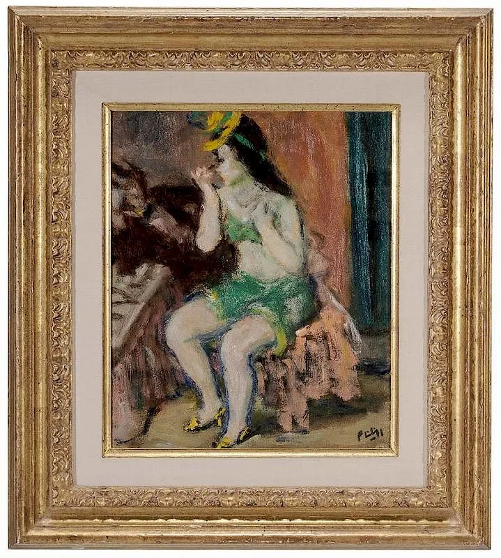 Woman Applying Makeup by Robert Philipp, oil on canvas, offered May 2016