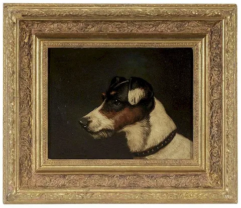 John Alfred Wheeler, Wire-Haired Terrier, oil on artist board