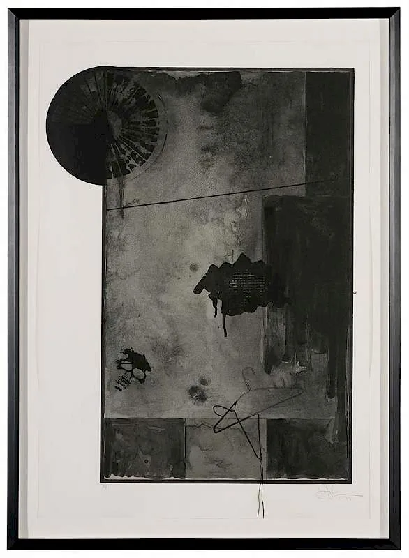 Evian Black State by Jasper Johns, 1972, lithograph, sold Apr 2016