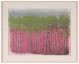 Wolf Kahn, Green Tree Row with Magenta