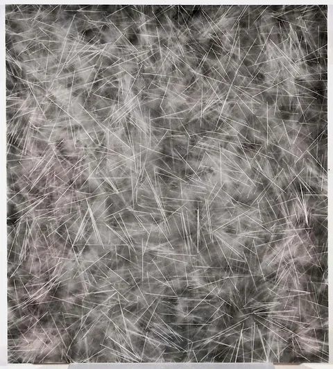 Scott Reeder, Black and White Pasta, 2013, acrylic and enamel on canvas