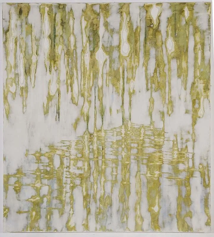 Audra Weaser, Green Glance, 2011, mixed media acrylic on panel
