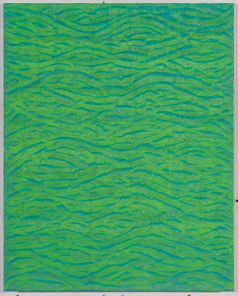 Robin Rose, Paradise, 2002, encaustic on linen mounted on aluminum panel