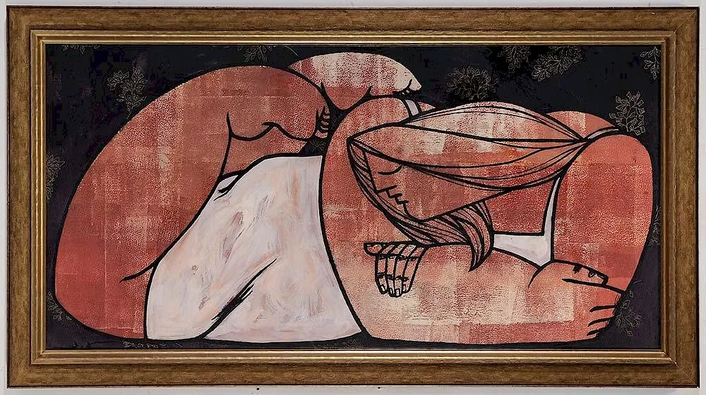 Jinous Kani, Intrinsic Thought, oil on canvas