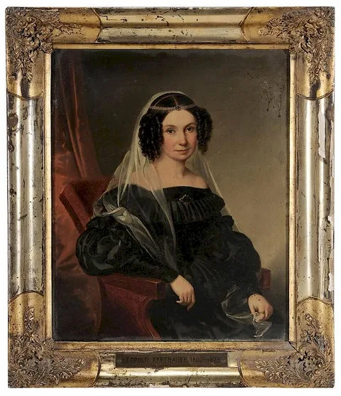 Leopold Fertbauer, Portrait of a Seated Woman, oil on panel
