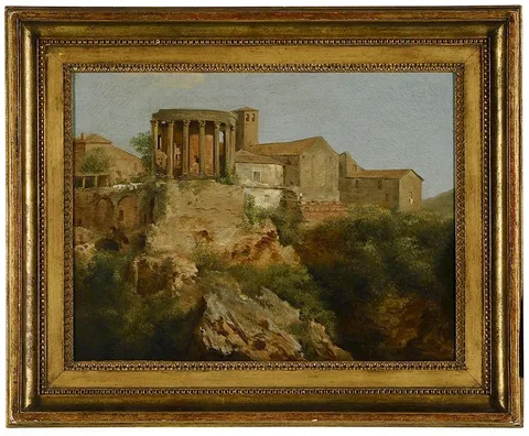 Joseph Vernet, View at Tivoli, Temple of Sibyl, oil on canvas