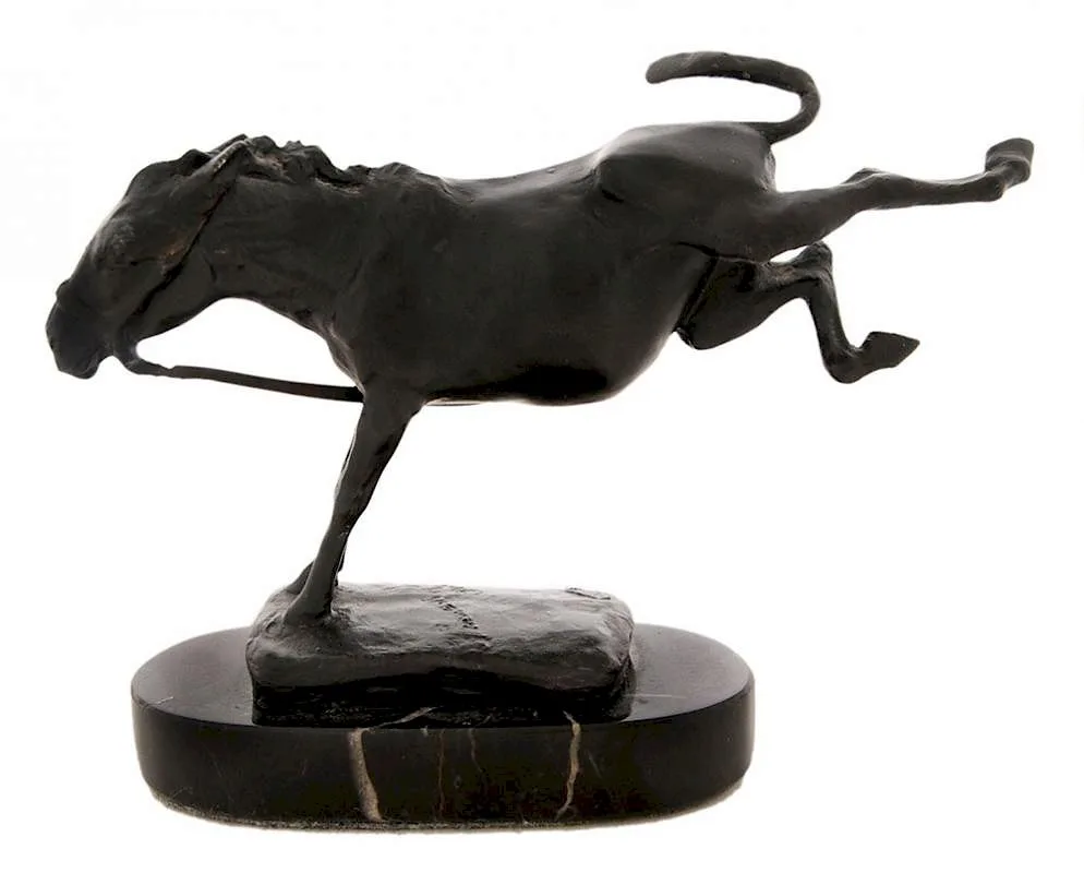 AfterJacques Froment-Meurice, [La ruade], 1904, patinated bronze on black marble base
