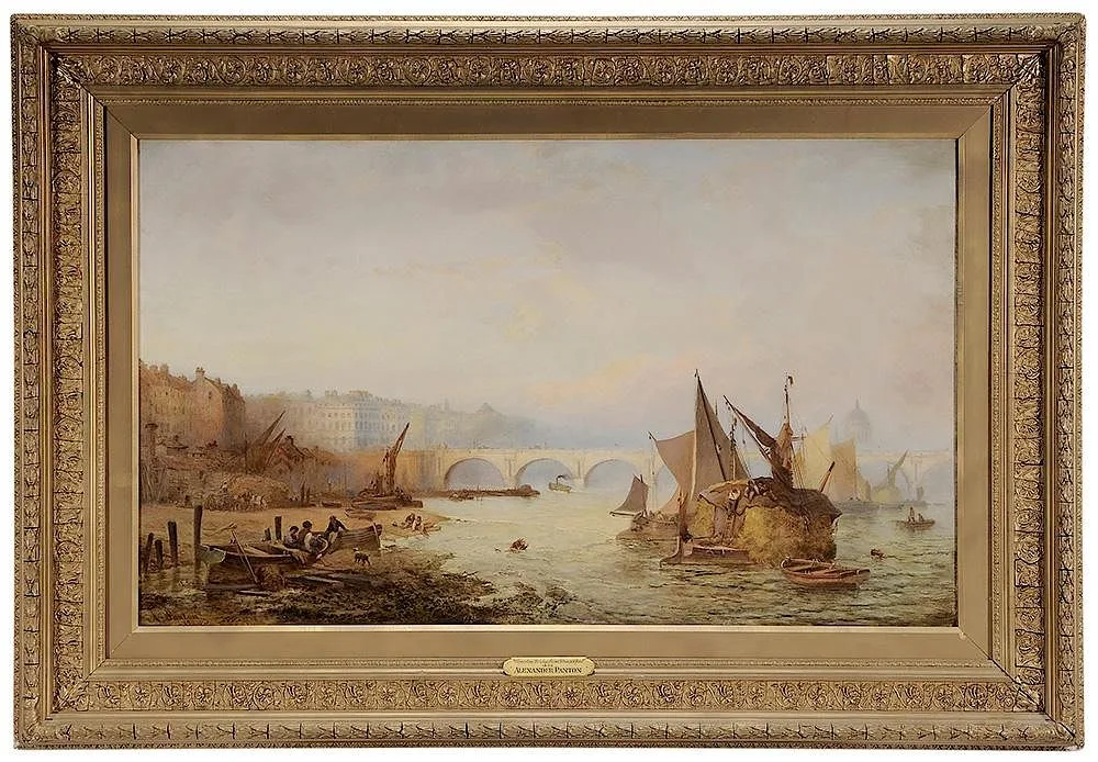 Alexander Panton, Waterloo Bridge from Hungerford, oil on canvas