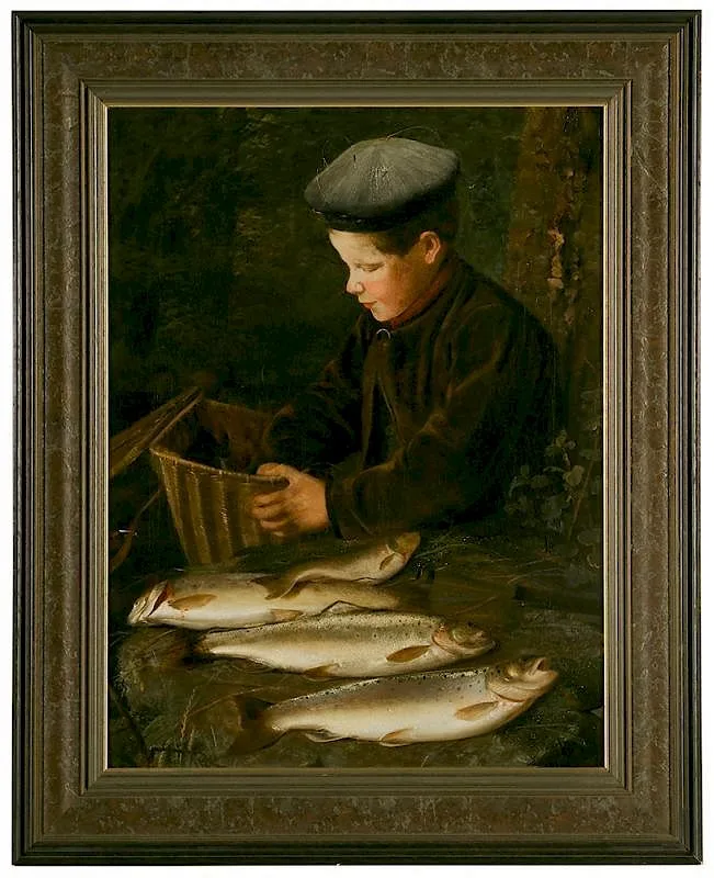 William Geddes, Pleased with His Take, 1879, oil on canvas